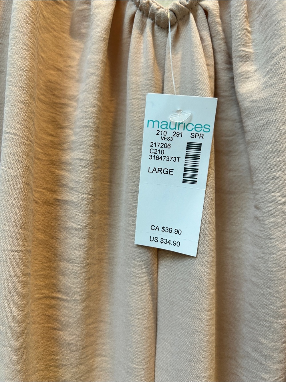 NWT Maurices Sleeveless Wide-Leg Jumpsuit in Light Blush - Picture 4 of 9